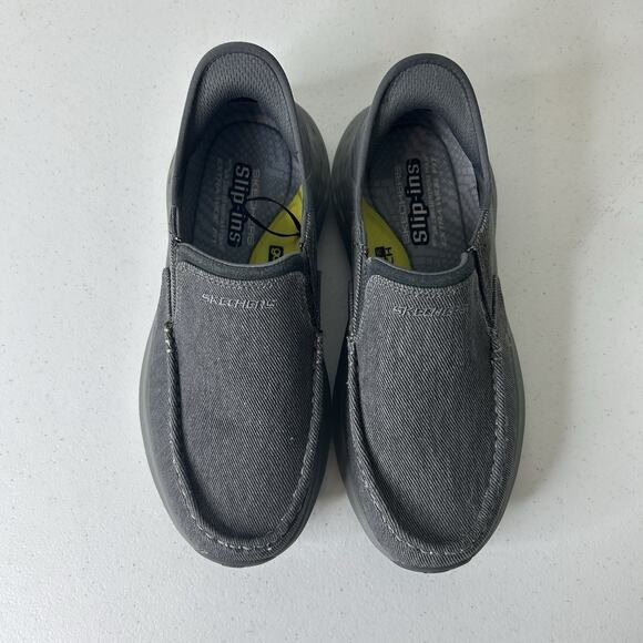 Skechers Parson Dewitt Slip Ins Men Size 8 Charcoal Gray Shoes 204806 main image 6